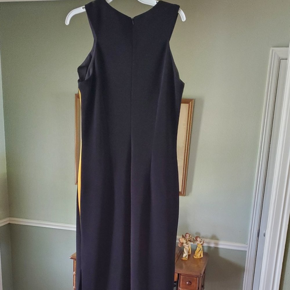 Vintage 80's black with sunburst maxi dress - Picture 6 of 9